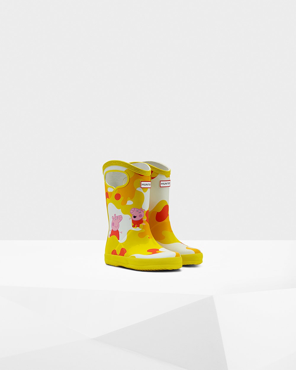 Botas De Agua Hunter Niños Original First Peppa Pig Grab Handle - Amarillo - Argentina 1920TLDIN